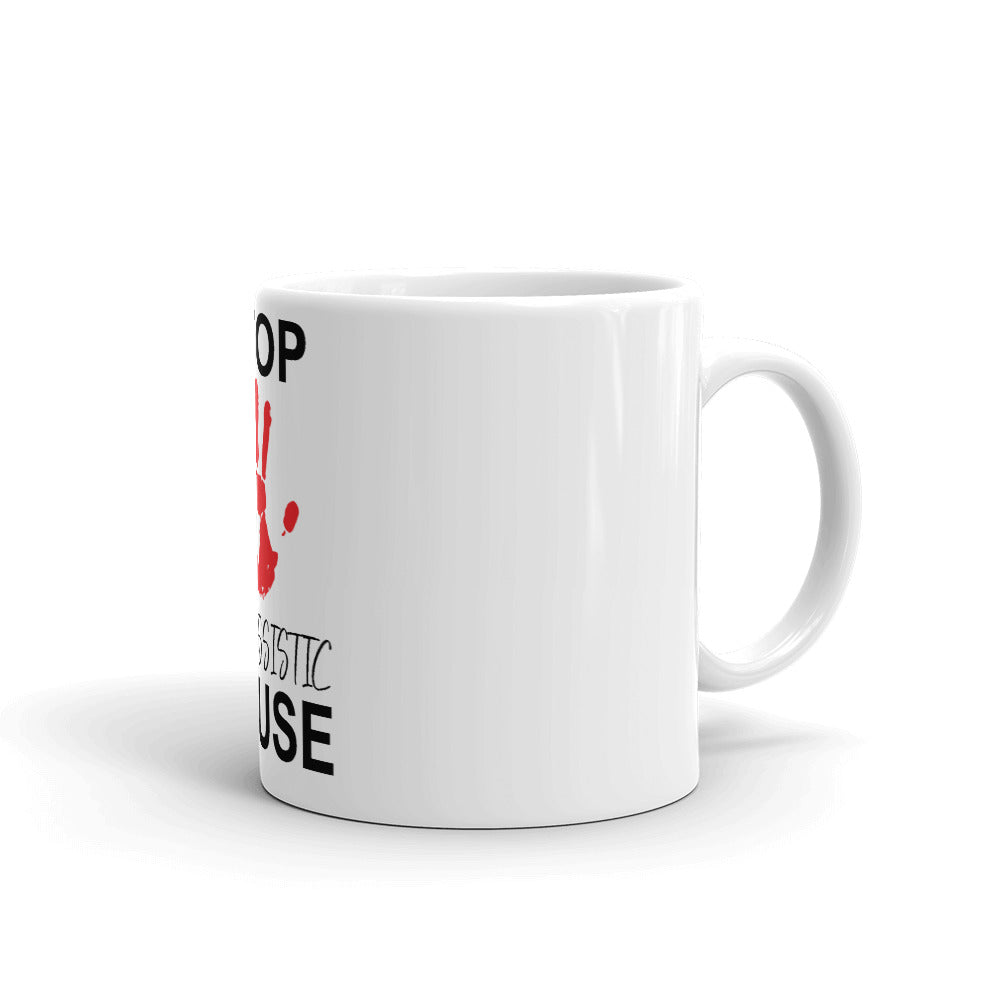 STOP NARCISSISTIC ABUSE BLACK MUG