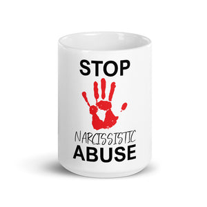 STOP NARCISSISTIC ABUSE BLACK MUG