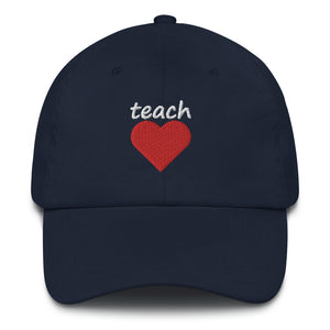 TEACH LOVE BIG HEART HAT