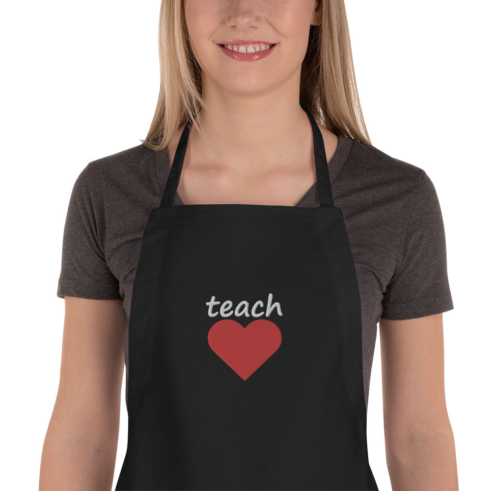 TEACH LOVE APRON BLACK