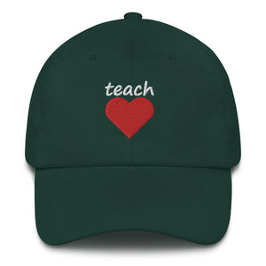 TEACH LOVE BIG HEART HAT