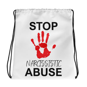 STOP NARCISSISTIC ABUSE DRAWSTRING BAG